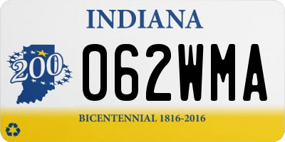IN license plate 062WMA
