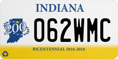 IN license plate 062WMC