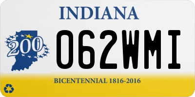 IN license plate 062WMI