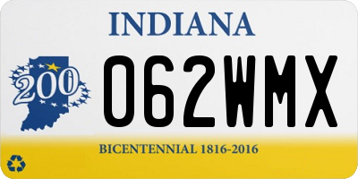 IN license plate 062WMX