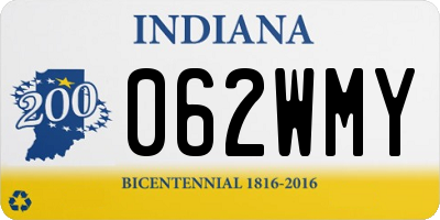 IN license plate 062WMY