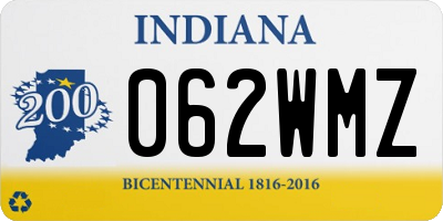 IN license plate 062WMZ