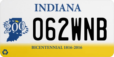 IN license plate 062WNB
