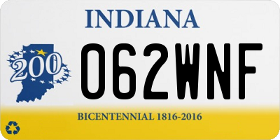 IN license plate 062WNF
