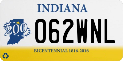 IN license plate 062WNL