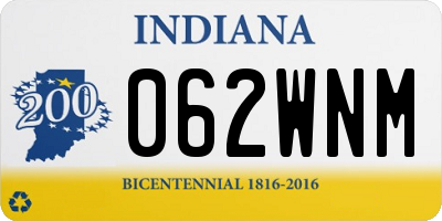 IN license plate 062WNM