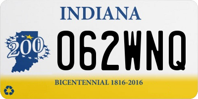 IN license plate 062WNQ