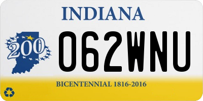 IN license plate 062WNU