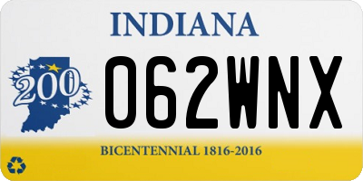 IN license plate 062WNX