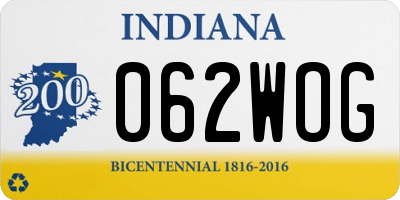 IN license plate 062WOG