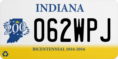 IN license plate 062WPJ