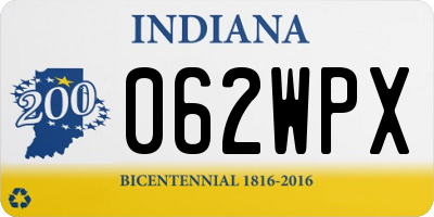 IN license plate 062WPX