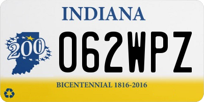 IN license plate 062WPZ