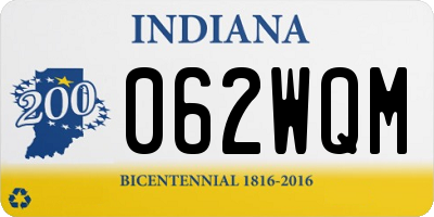 IN license plate 062WQM