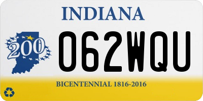 IN license plate 062WQU