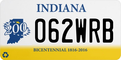 IN license plate 062WRB