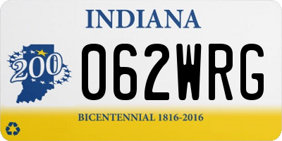 IN license plate 062WRG