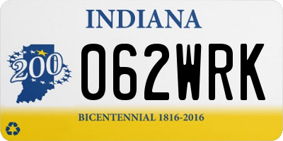 IN license plate 062WRK