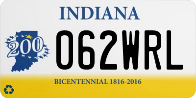 IN license plate 062WRL