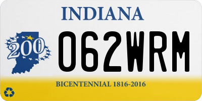 IN license plate 062WRM