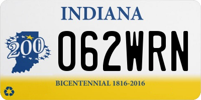 IN license plate 062WRN