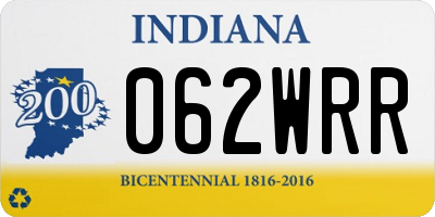 IN license plate 062WRR