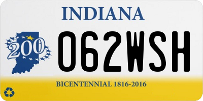 IN license plate 062WSH
