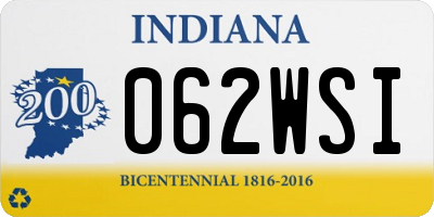IN license plate 062WSI