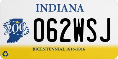 IN license plate 062WSJ