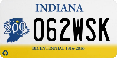 IN license plate 062WSK
