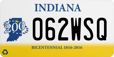 IN license plate 062WSQ