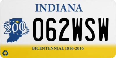 IN license plate 062WSW