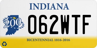IN license plate 062WTF