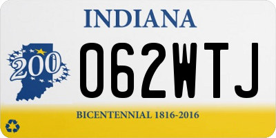 IN license plate 062WTJ