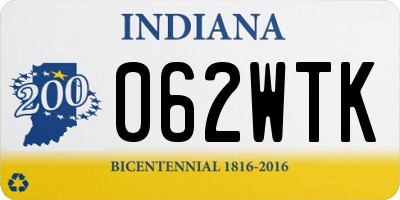 IN license plate 062WTK