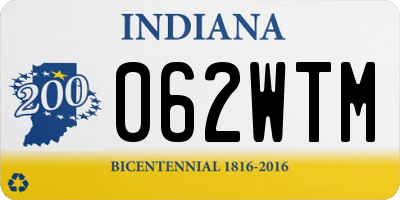 IN license plate 062WTM