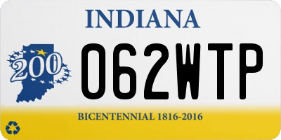 IN license plate 062WTP