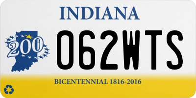 IN license plate 062WTS