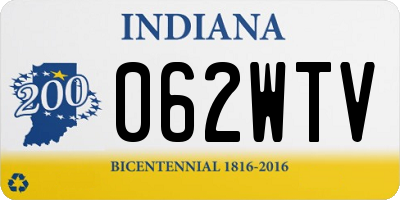 IN license plate 062WTV