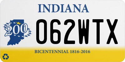 IN license plate 062WTX