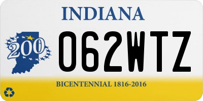 IN license plate 062WTZ