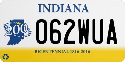 IN license plate 062WUA