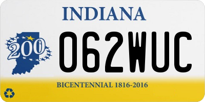 IN license plate 062WUC