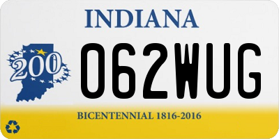 IN license plate 062WUG