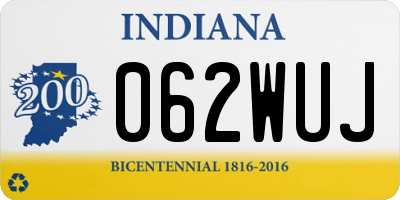 IN license plate 062WUJ