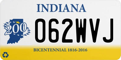 IN license plate 062WVJ
