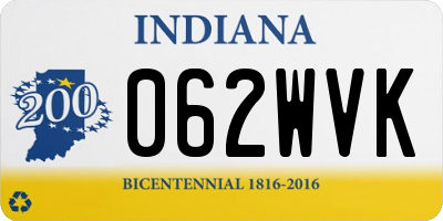 IN license plate 062WVK