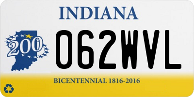 IN license plate 062WVL