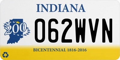 IN license plate 062WVN