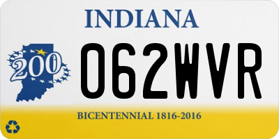 IN license plate 062WVR